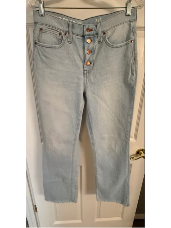 J. Crew Denim - J.Crew Demi-Boot Crop jeans light blue copper button fly SZ 27T